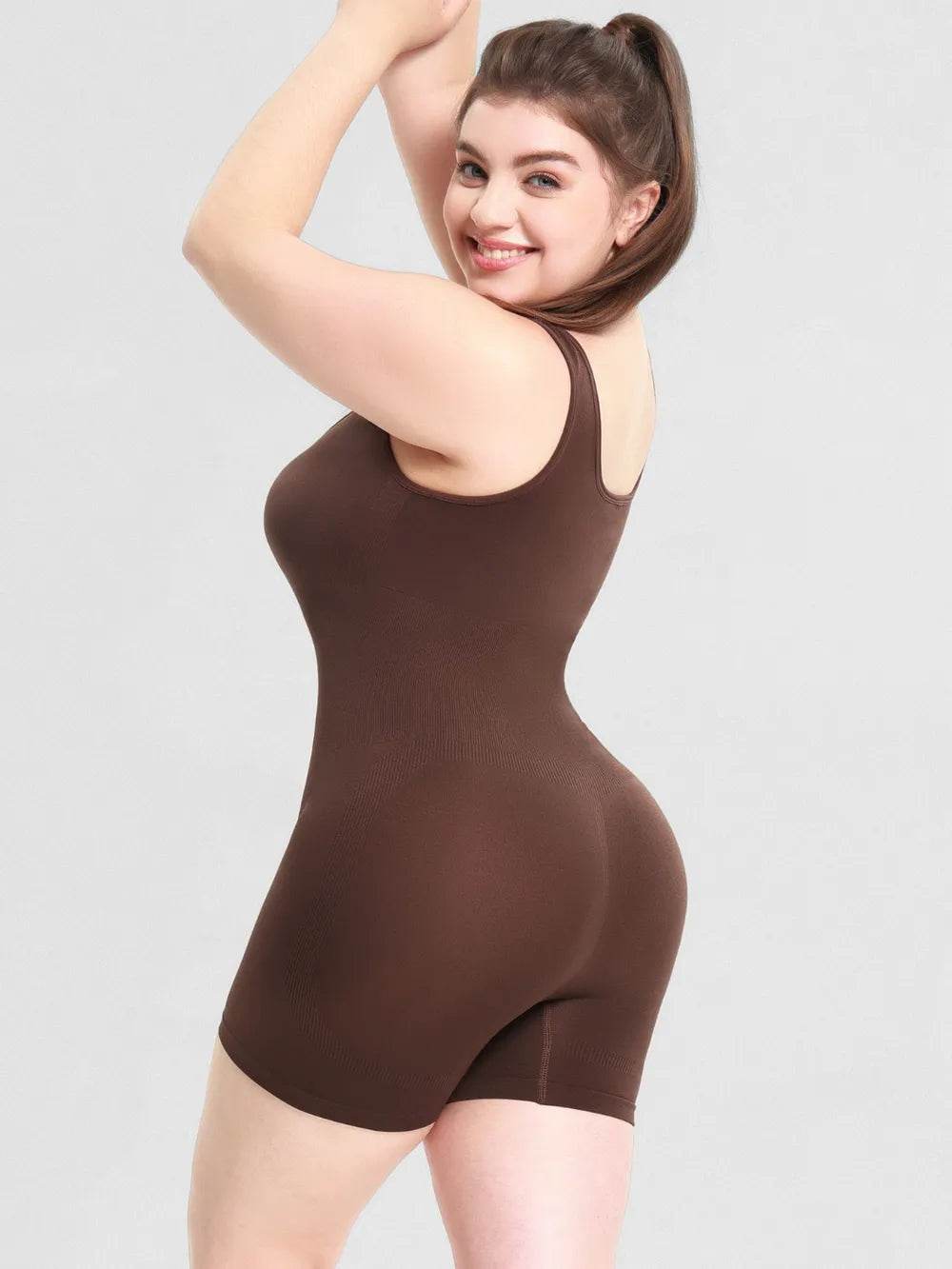 Scoop Neck Wide Strap Shaping Romper - Ultim8 Designs 4 U