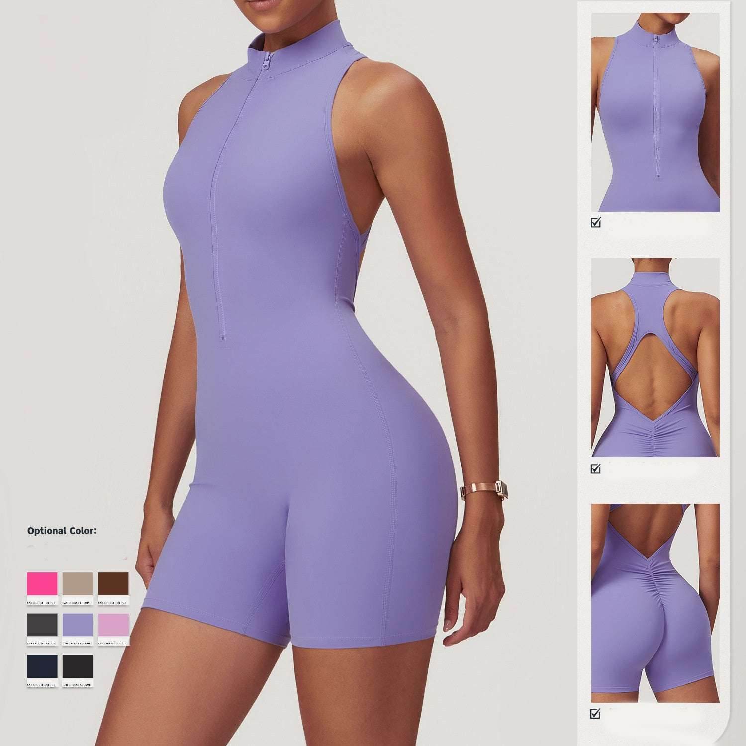 Sleek & Supportive Yoga Jumpsuit – Back-Shaping Design - Ultim8 Designs 4 U