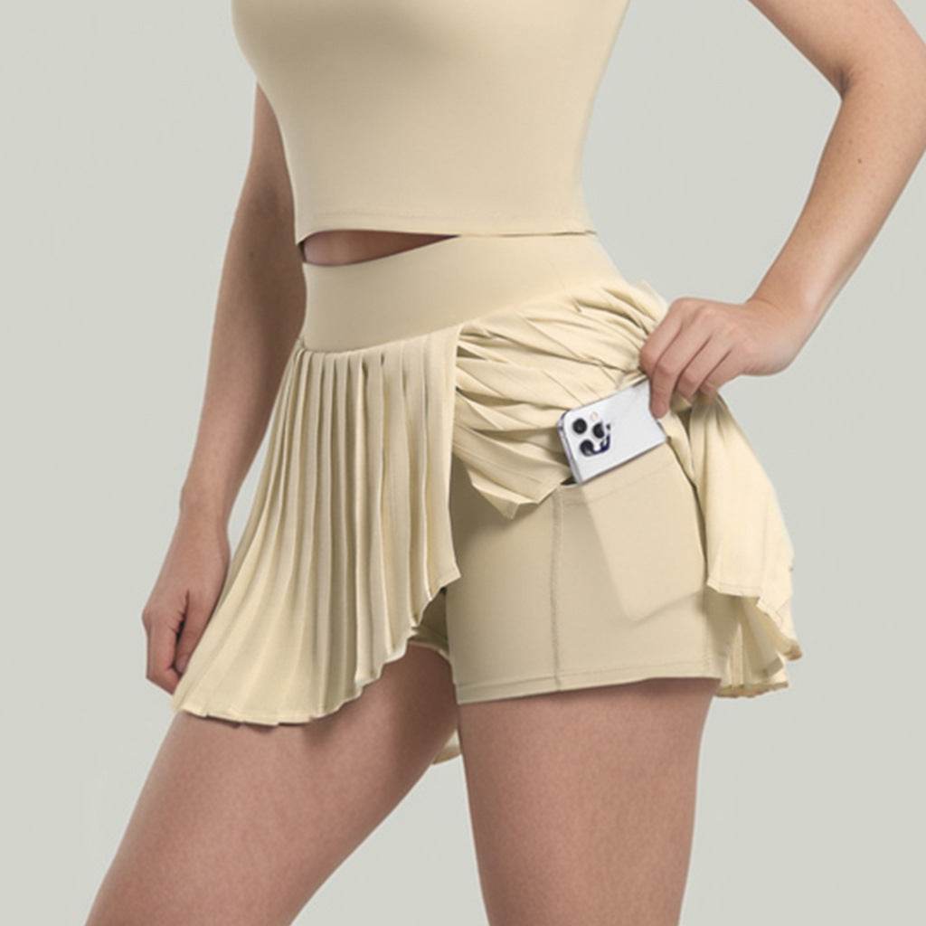 Pleated Tennis Skirt Nude Feel Outdoor Leisure Running Fitness Skirt - Ultim8 Designs 4 U
