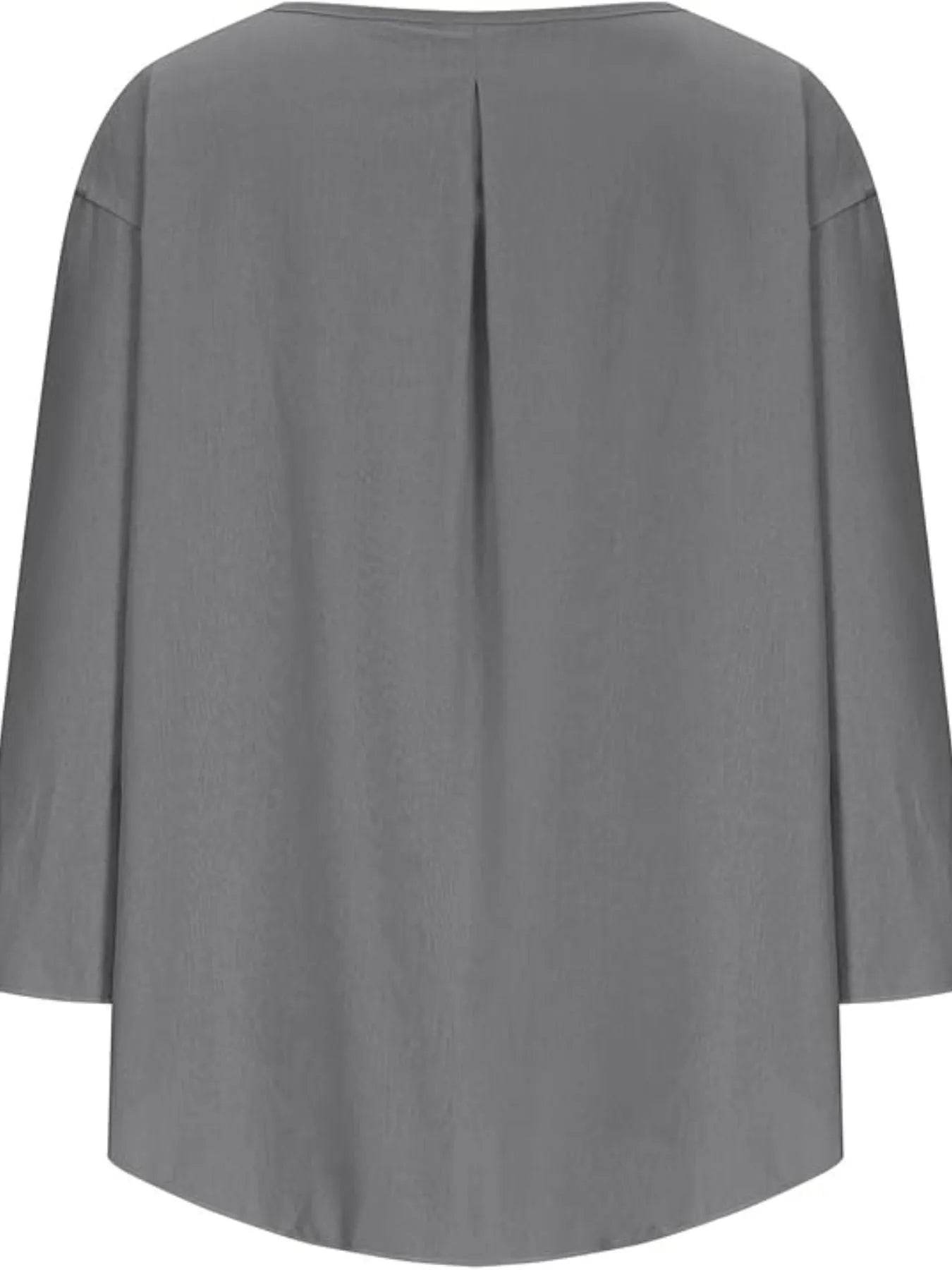 Full Size Round Neck Relaxed Fit Blouse Plus Size - Ultim8 Designs 4 U