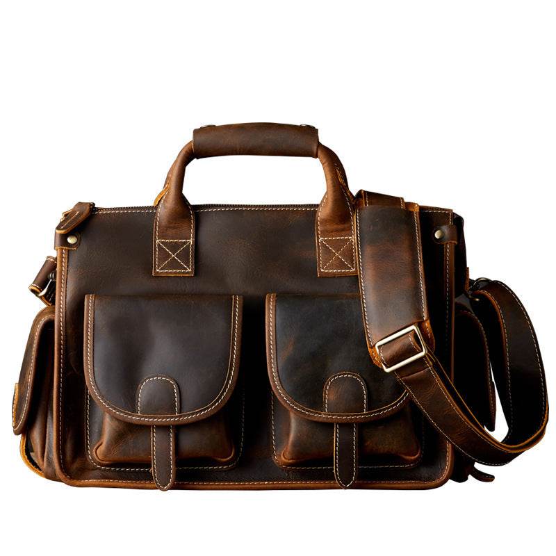 Men's Fashion Personality Leather Postman Handbag - Ultim8 Designs 4 U