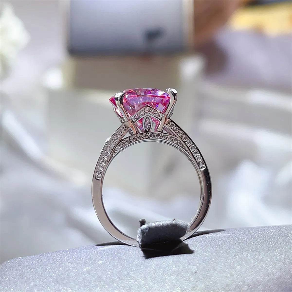 5 Carat Moissanite 925 Sterling Silver Ring - Ultim8 Designs 4 U