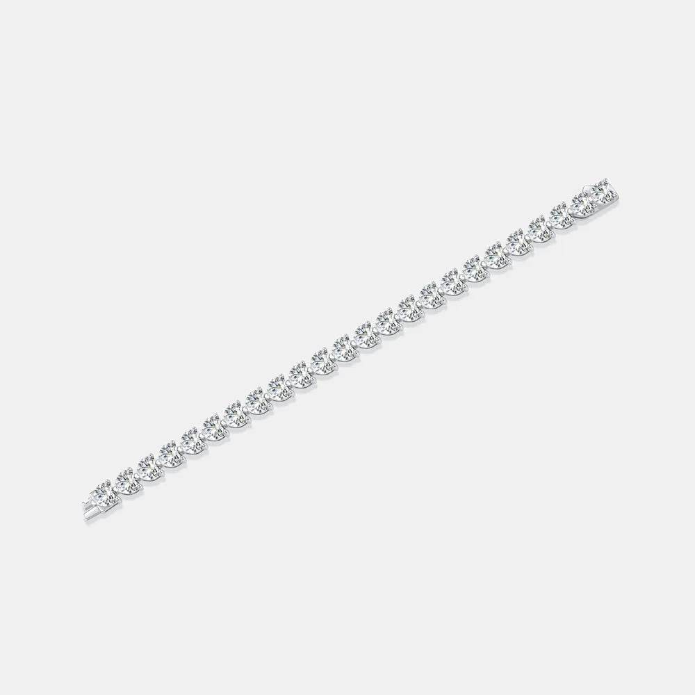 24 Carat Moissanite 925 Sterling Silver Heart Bracelet - Ultim8 Designs 4 U