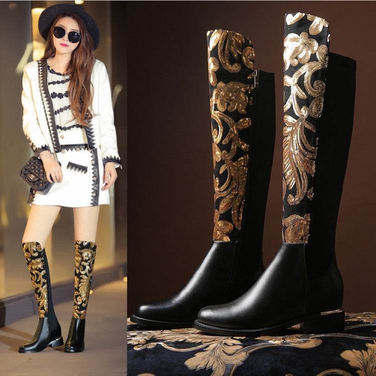 Knight boots cowhide leather boots - Ultim8 Designs 4 U