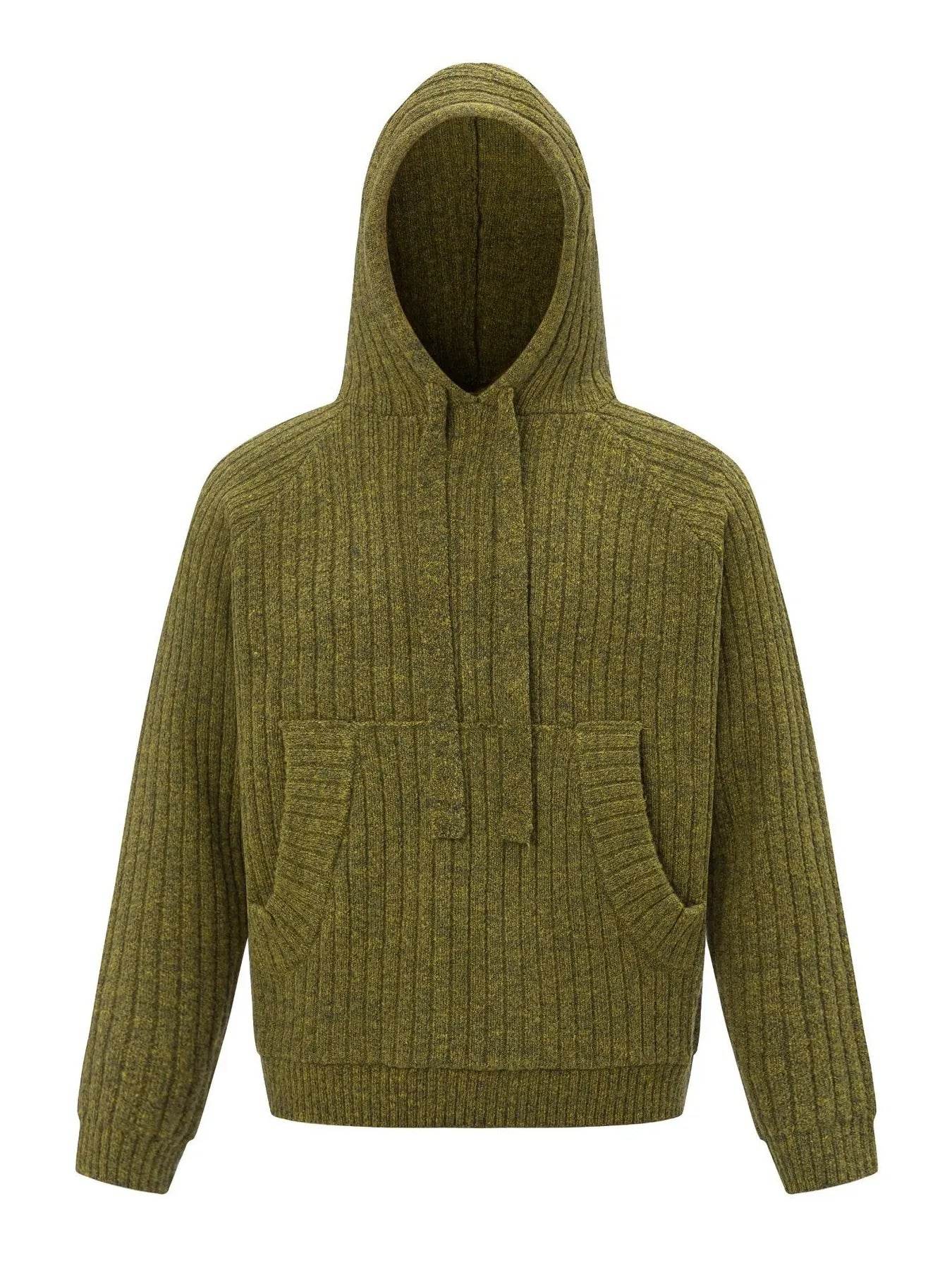 Men's Drawstring Ribbed Hooded Sweater - Ultim8 Designs 4 U