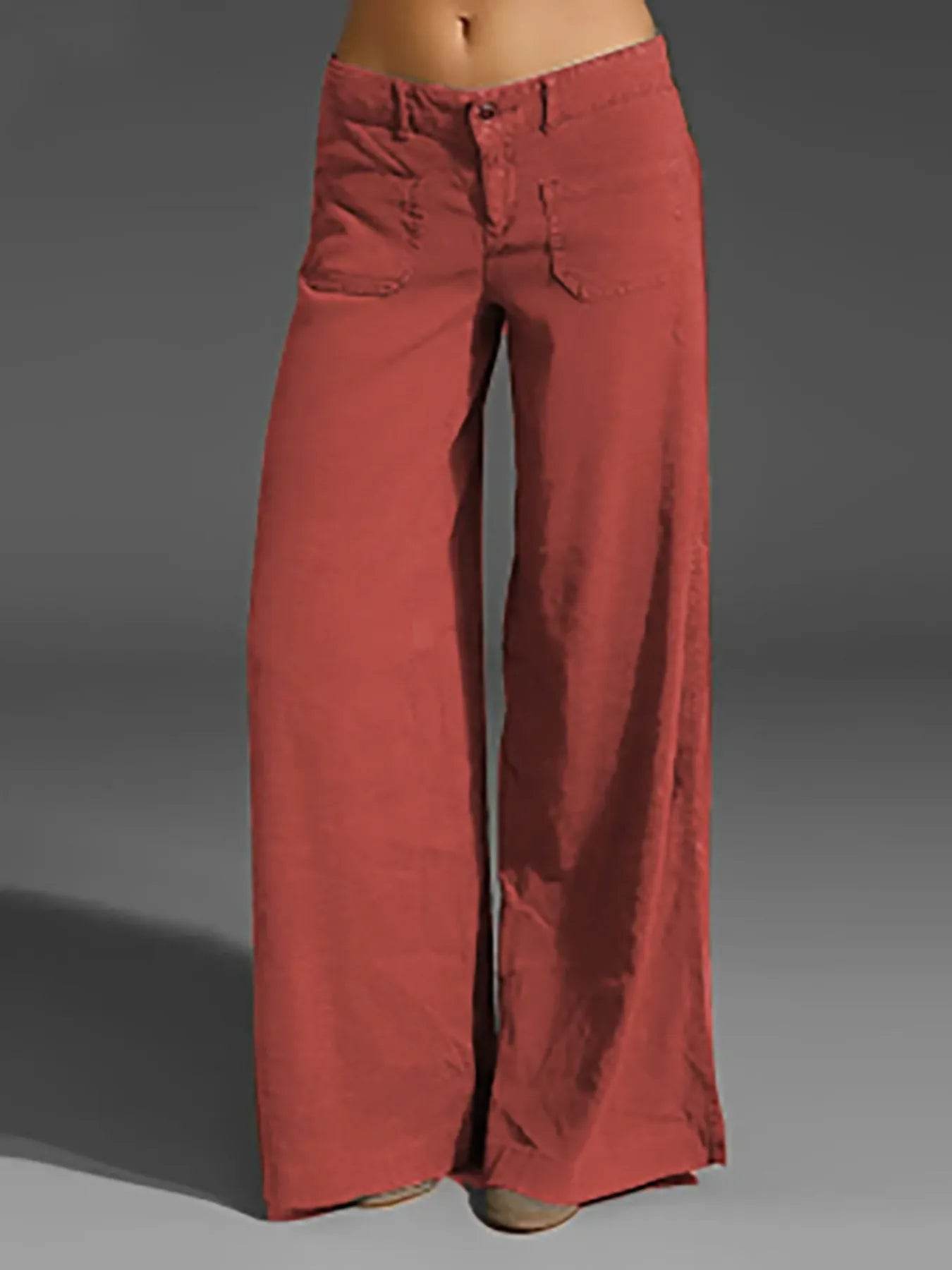 Full Size Wide Leg Pants with Pockets Plus Size - Ultim8 Designs 4 U