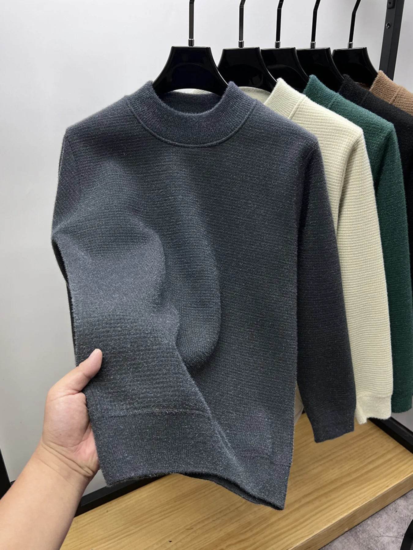 Men's Textured Long Sleeve Sweater - Ultim8 Designs 4 U