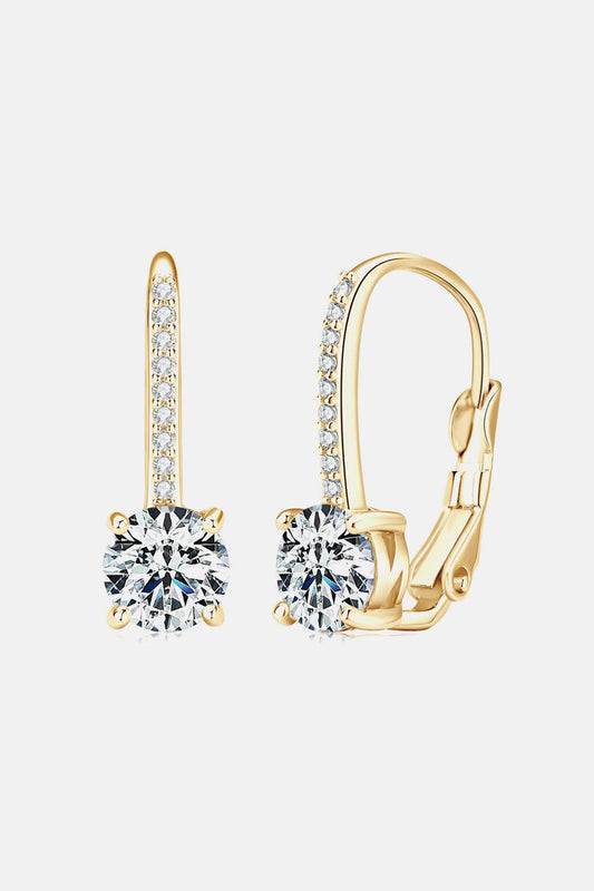 2 Carat Moissanite 925 Sterling Silver Earrings - Ultim8 Designs 4 U