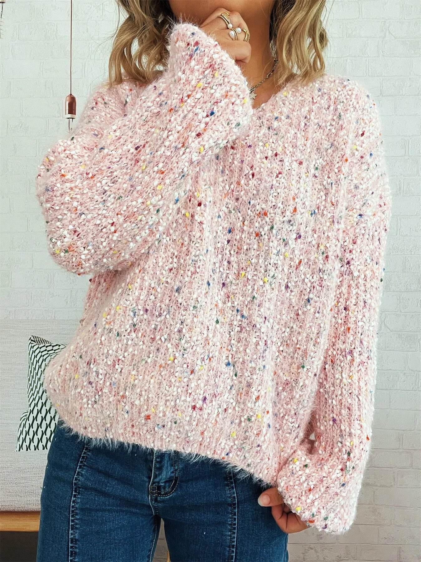 Colorful Long Sleeve Sweater - Ultim8 Designs 4 U