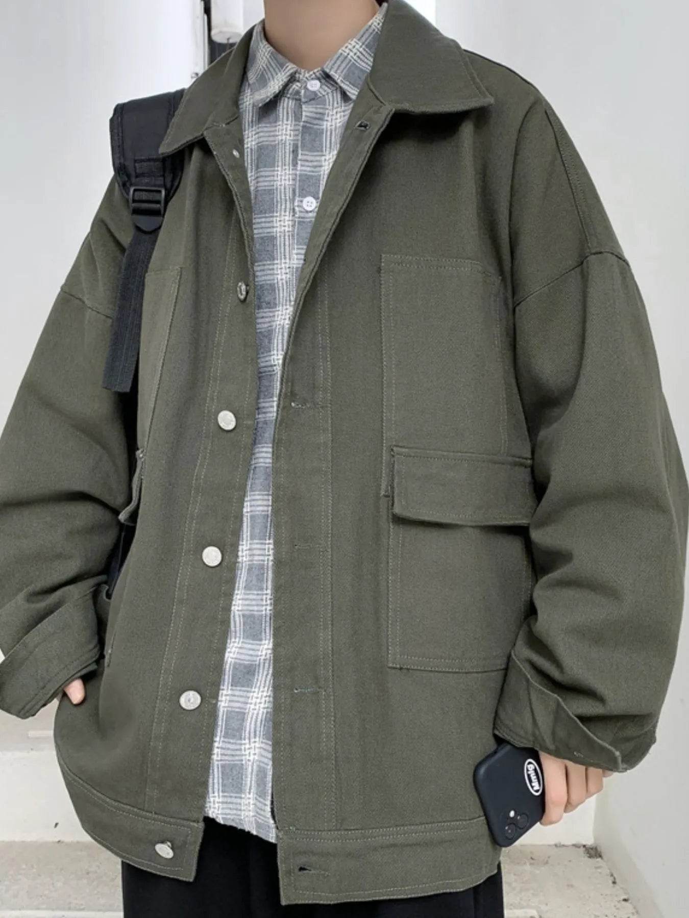 Men's Button Up Drop Shoulder Denim Jacket - Ultim8 Designs 4 U