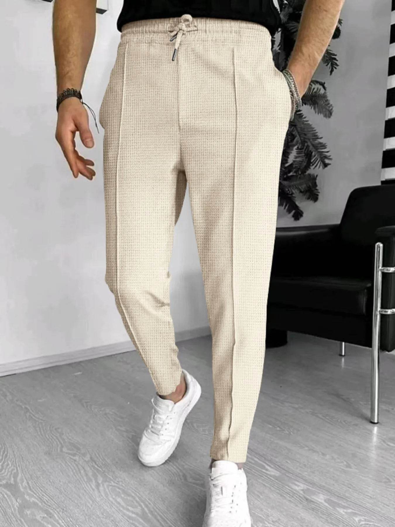 Men's Full Size Drawstring Casual Pants Plus Size - Ultim8 Designs 4 U