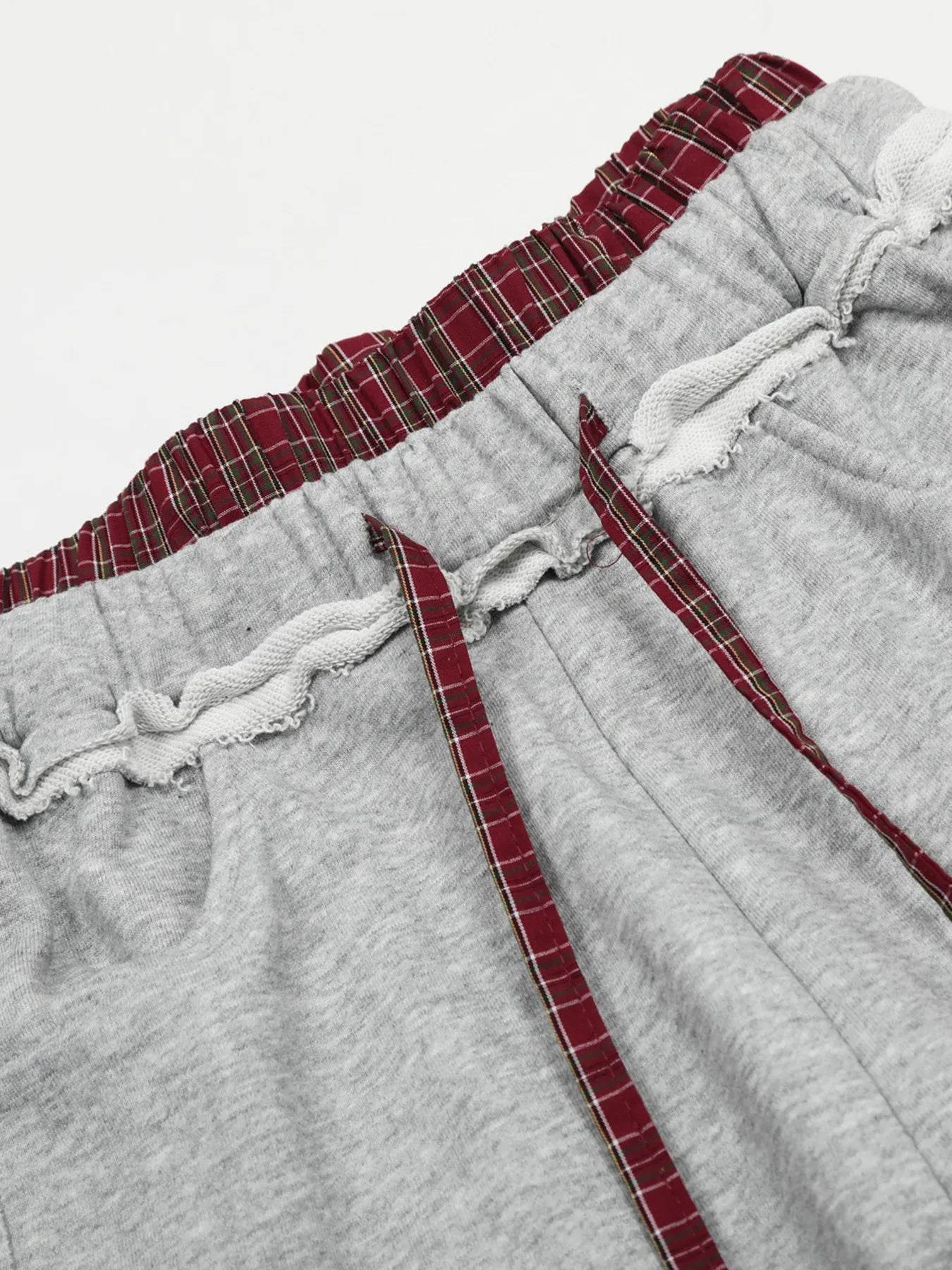 Men's Classic Wide-Leg Sweatpants with Plaid Waistband - Ultim8 Designs 4 U