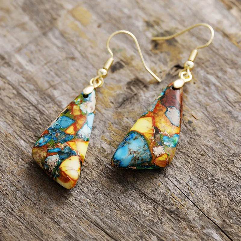 Emperor-Stone Geometric Earrings - Ultim8 Designs 4 U