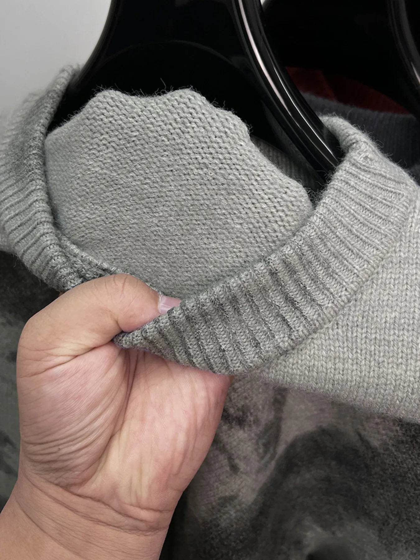 Men's Plus Size Ribbed Hem Round Neck Sweater - Ultim8 Designs 4 U