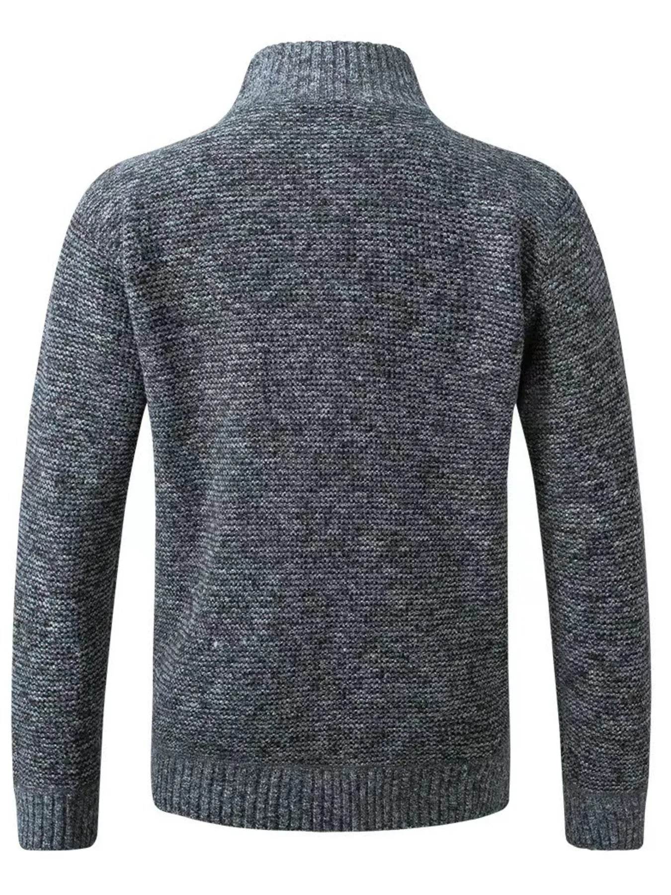 Men's Plus Size Quilted Panel Zip-Up Sweater Cardigan - Ultim8 Designs 4 U