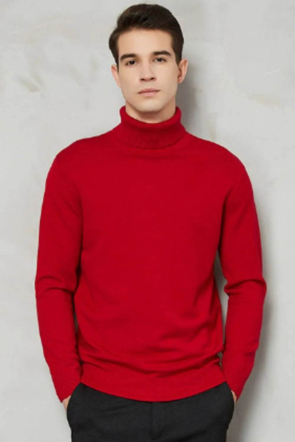 Men's Plus Size Turtleneck Long Sleeve Sweater - Ultim8 Designs 4 U