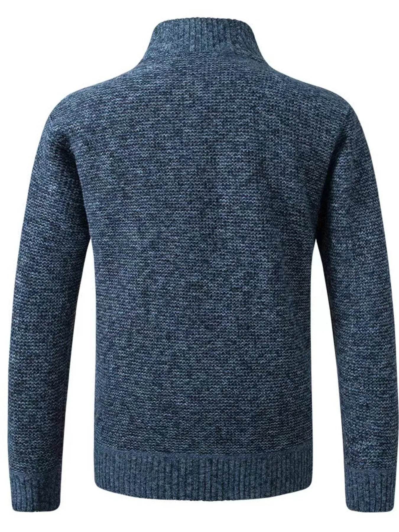 Men's Plus Size Quilted Panel Zip-Up Sweater Cardigan - Ultim8 Designs 4 U