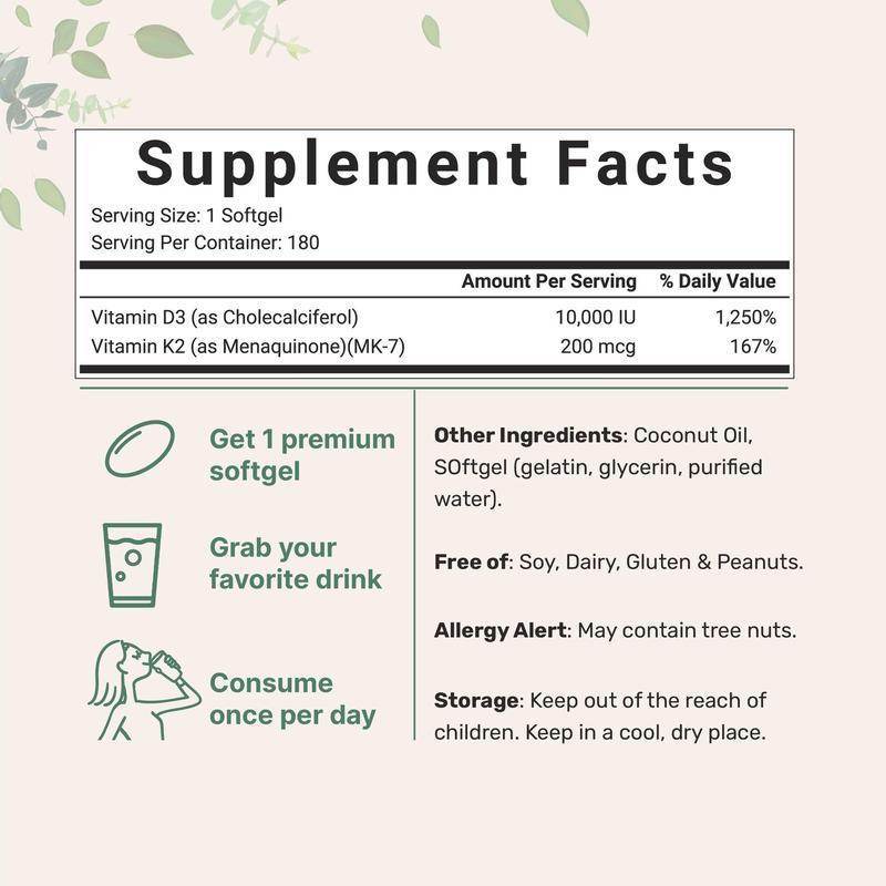 Vitamin Soft Capsules K2 Vitamin 180 Tablets - Ultim8 Designs 4 U