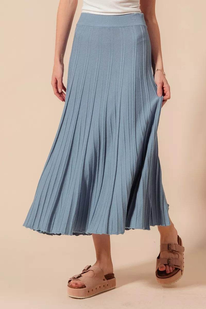 SO ME A Line Knitted Sweater Midi Length Skirt - Ultim8 Designs 4 U