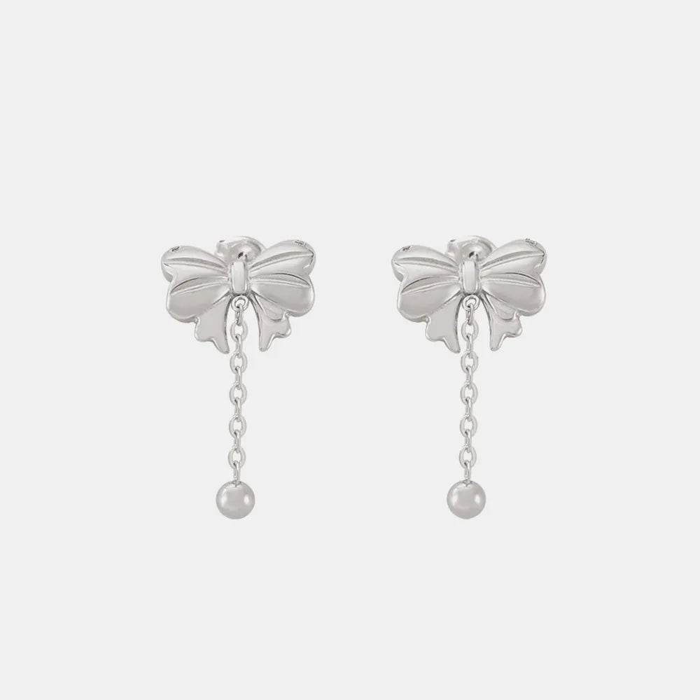 Titanium Steel Bow Earrings - Ultim8 Designs 4 U