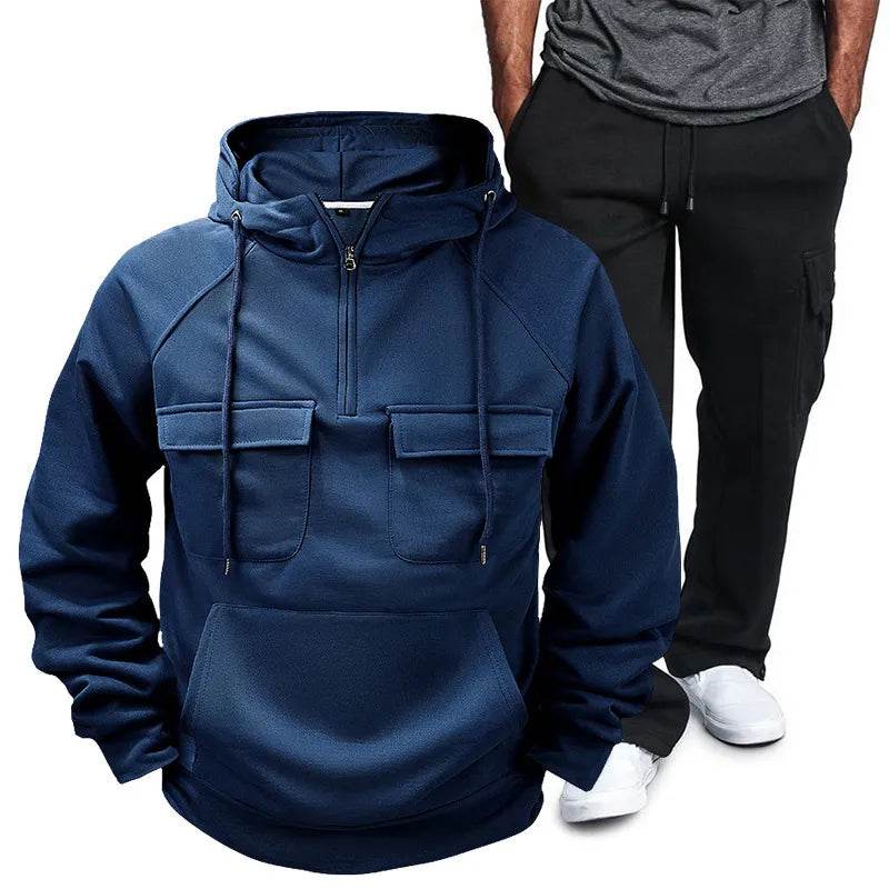 Men's Full Size Pocketed Drawstring Hoodie and Pants Set Plus Size - Ultim8 Designs 4 U