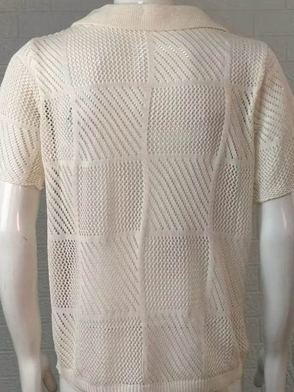 Men's Button Down Checkered Eyelet Shirt - Ultim8 Designs 4 U