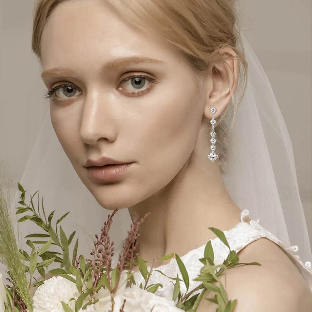 4 Carat Moissanite 925 Sterling Silver Earrings - Ultim8 Designs 4 U