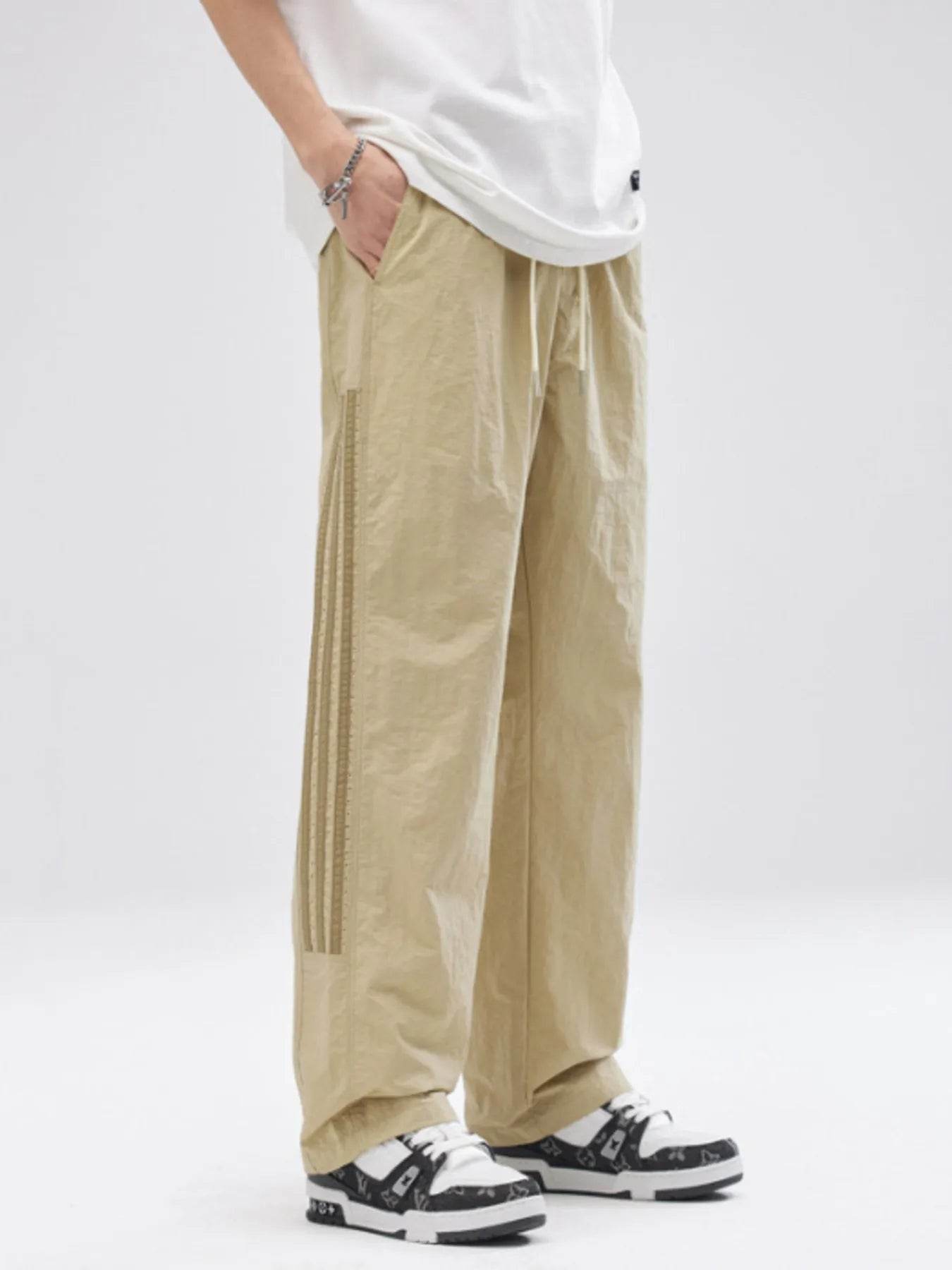 Men's Full Size Striped Wide Leg Pants Plus Size - Ultim8 Designs 4 U