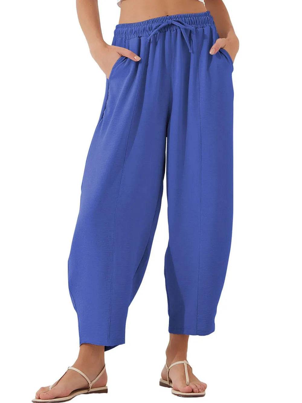 Full Size Drawstring Cropped Jogger Pants Plus Size - Ultim8 Designs 4 U