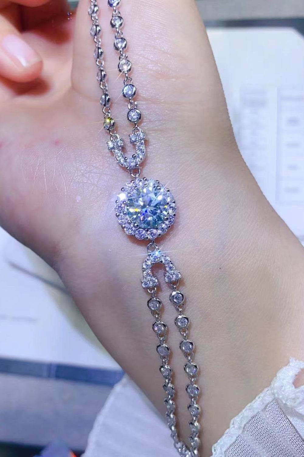 2 Carat Moissanite Double-Layered Bracelet - Ultim8 Designs 4 U