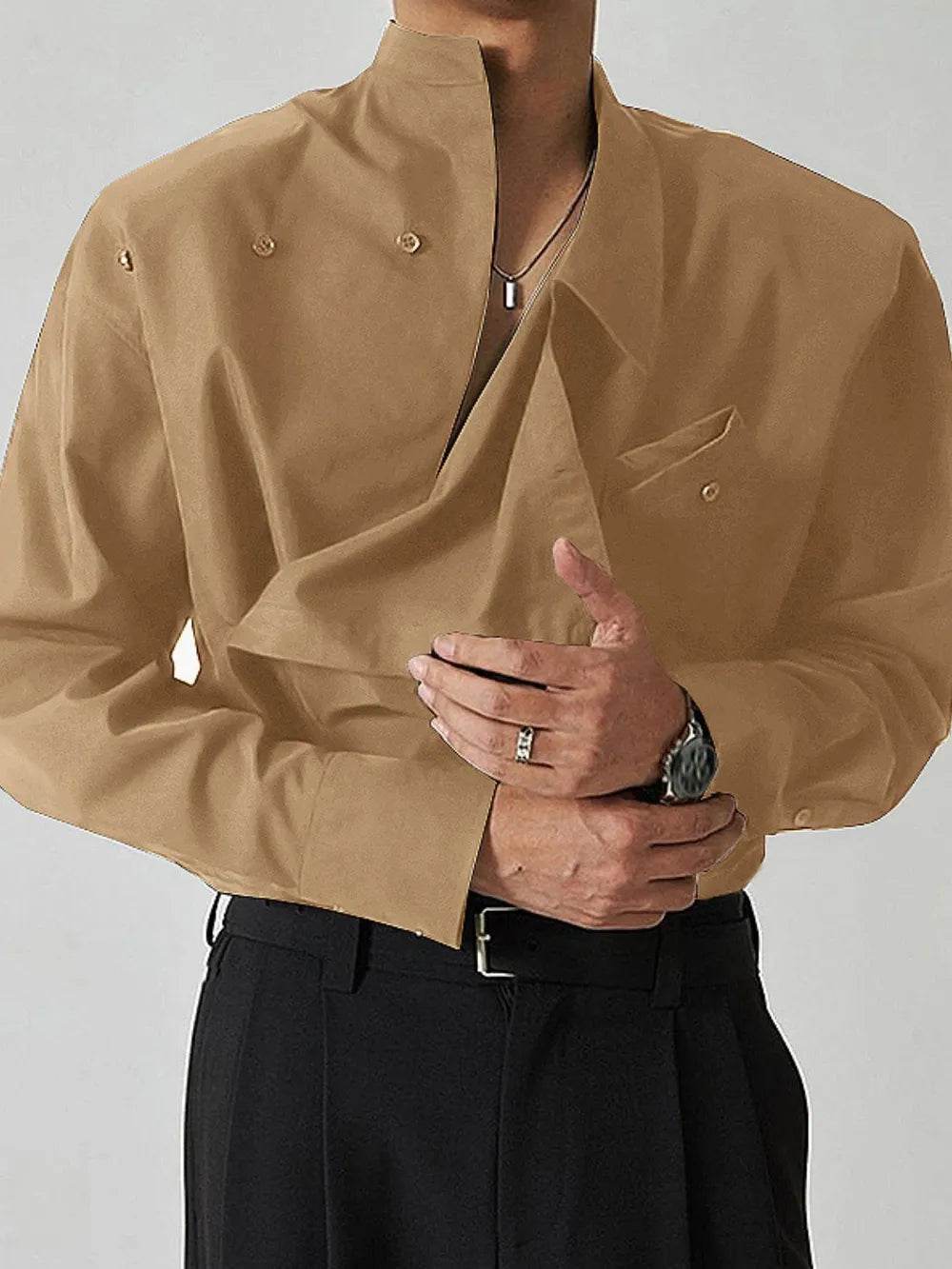 Men's Asymmetrical Long Sleeve Shirt - Ultim8 Designs 4 U