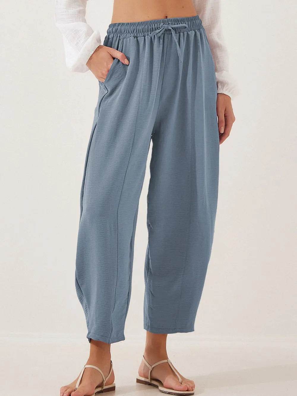 Full Size Drawstring Cropped Jogger Pants Plus Size - Ultim8 Designs 4 U