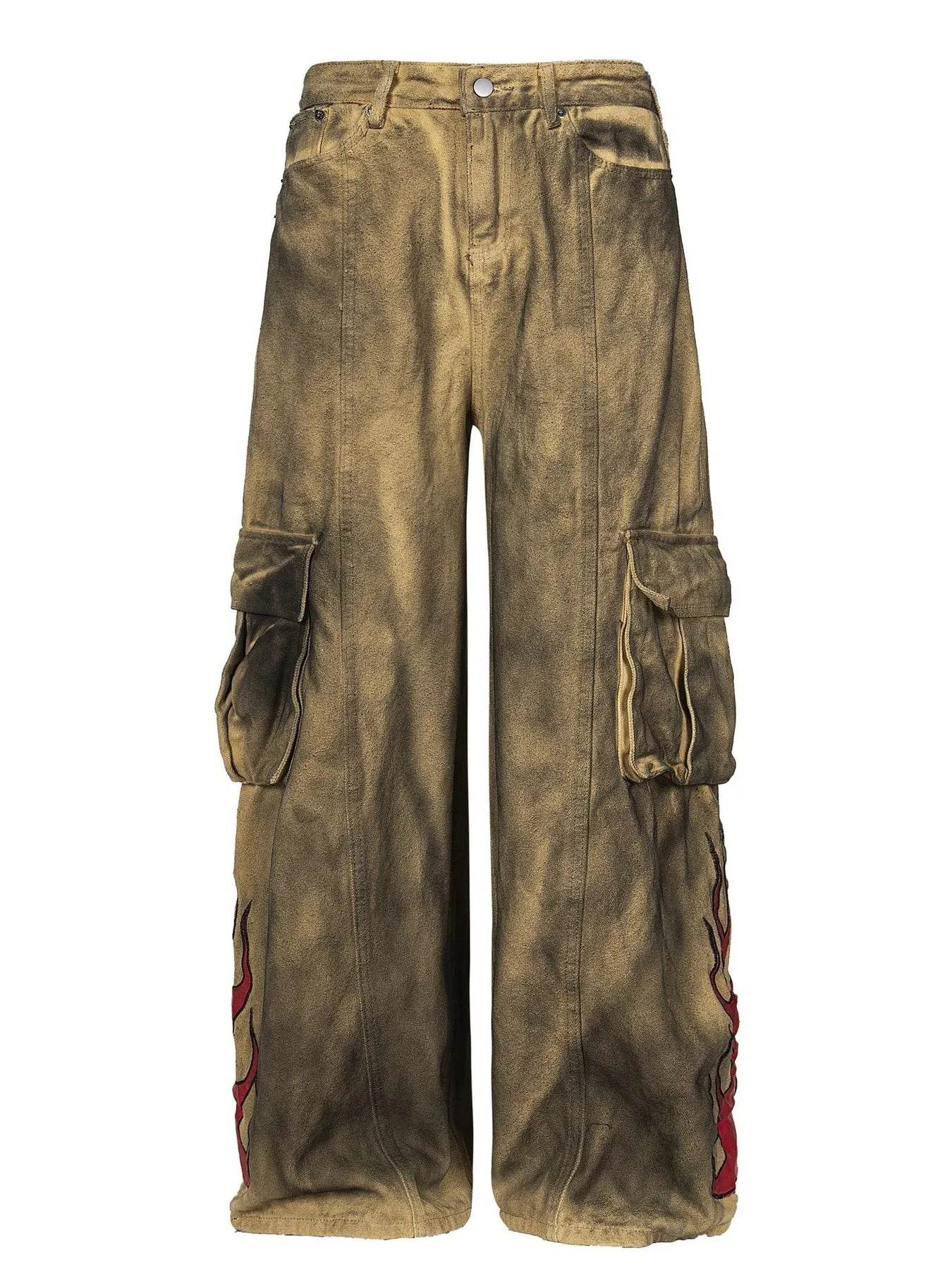 Men's Cargo Wide Leg Denim Jeans - Ultim8 Designs 4 U