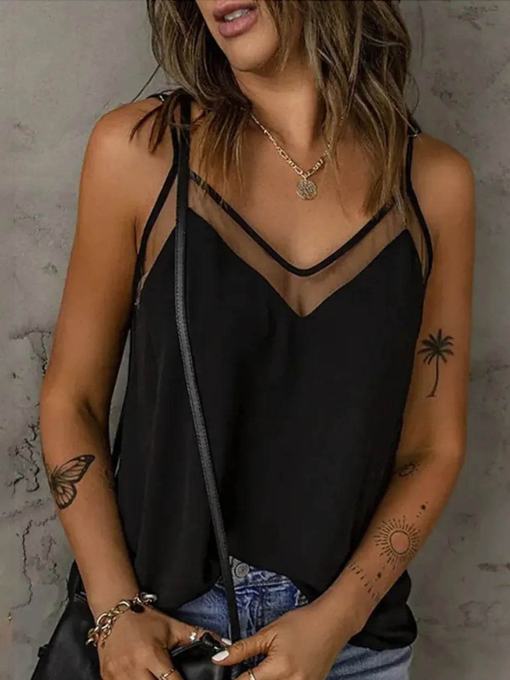 Full Size V-Neck Spaghetti Strap Cami - Ultim8 Designs 4 U