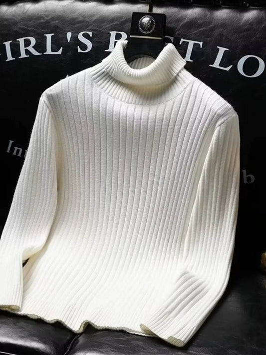 Men's Ribbed Turtleneck Long Sleeve Sweater - Ultim8 Designs 4 U