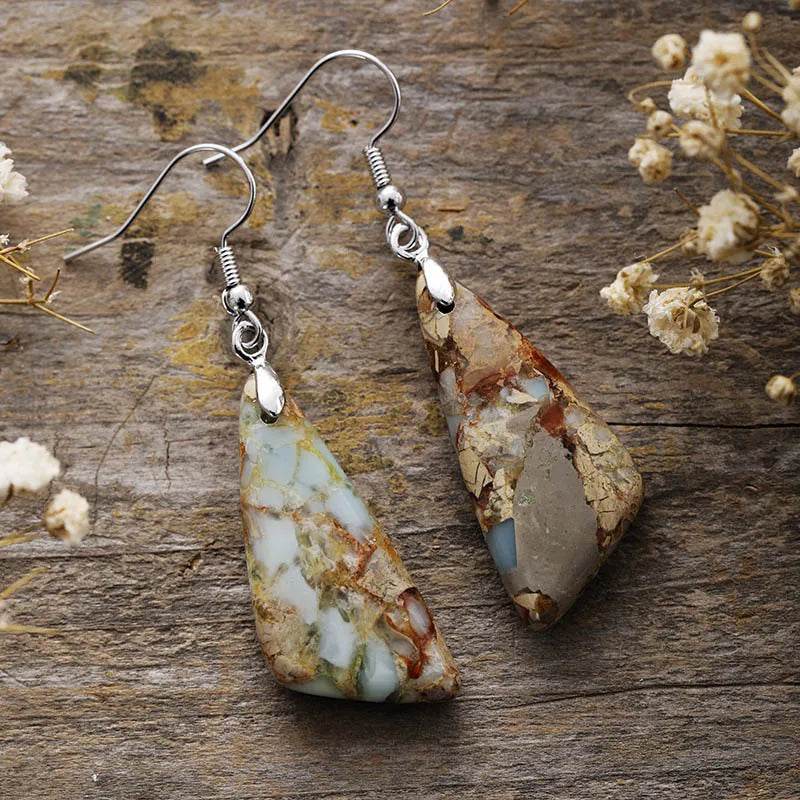 Emperor-Stone Geometric Earrings - Ultim8 Designs 4 U