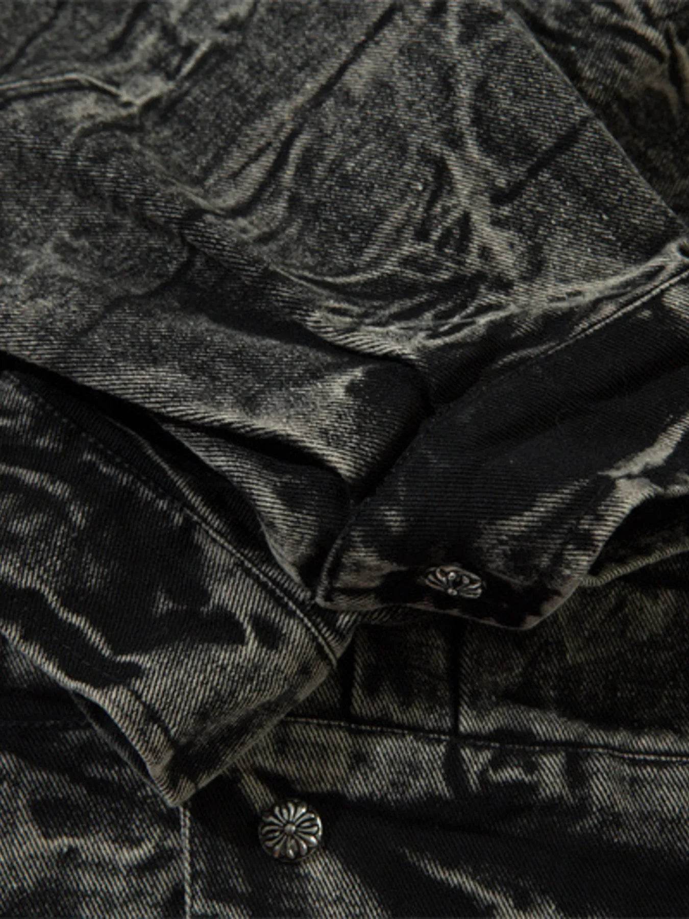 Men's Washed Button Up Denim Jacket - Ultim8 Designs 4 U