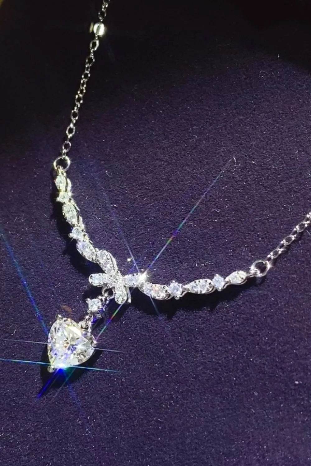 1 Carat 925 Sterling Silver Moissanite Necklace - Ultim8 Designs 4 U