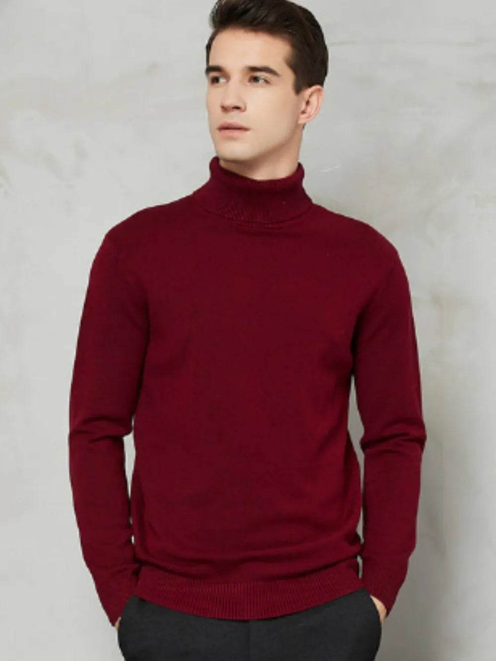 Men's Plus Size Turtleneck Long Sleeve Sweater - Ultim8 Designs 4 U