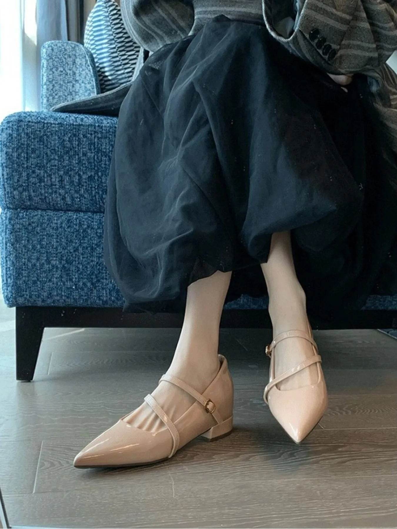 Point Toe Block Heels Pumps - Ultim8 Designs 4 U