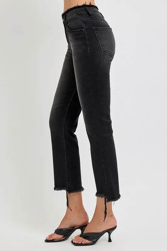 RISEN Full Size Raw Hem Cropped Flare Jeans Plus Size - Ultim8 Designs 4 U