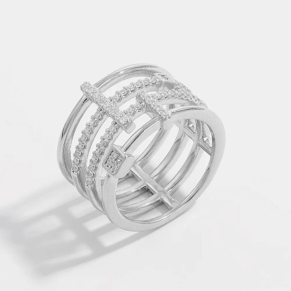 925 Sterling Silver Inlaid Zircon Ring - Ultim8 Designs 4 U