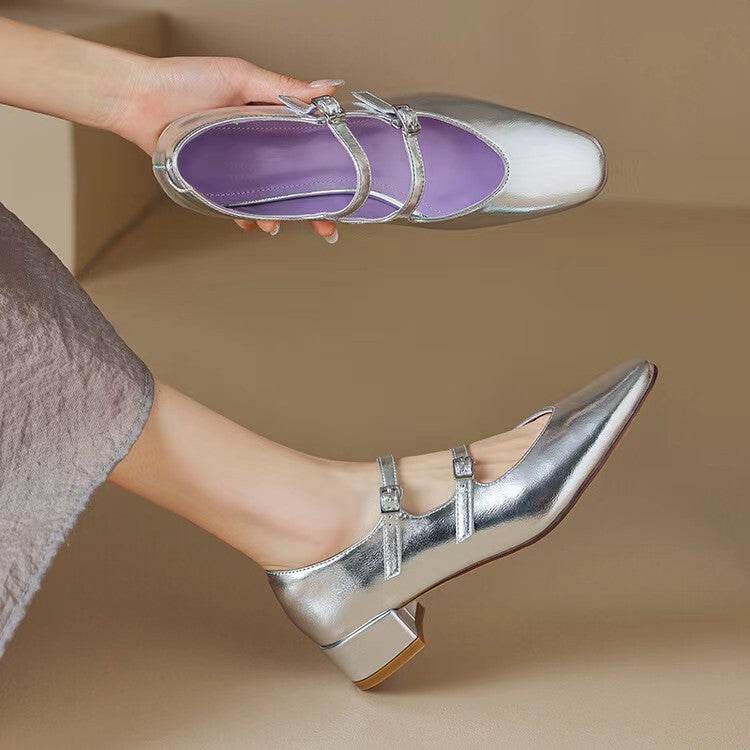 Real Soft Leather Rubber Women's Mary Jane Shoes - Ultim8 Designs 4 U