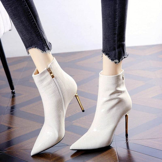 Pointed High Heels Patent Leather Stilettos - Ultim8 Designs 4 U