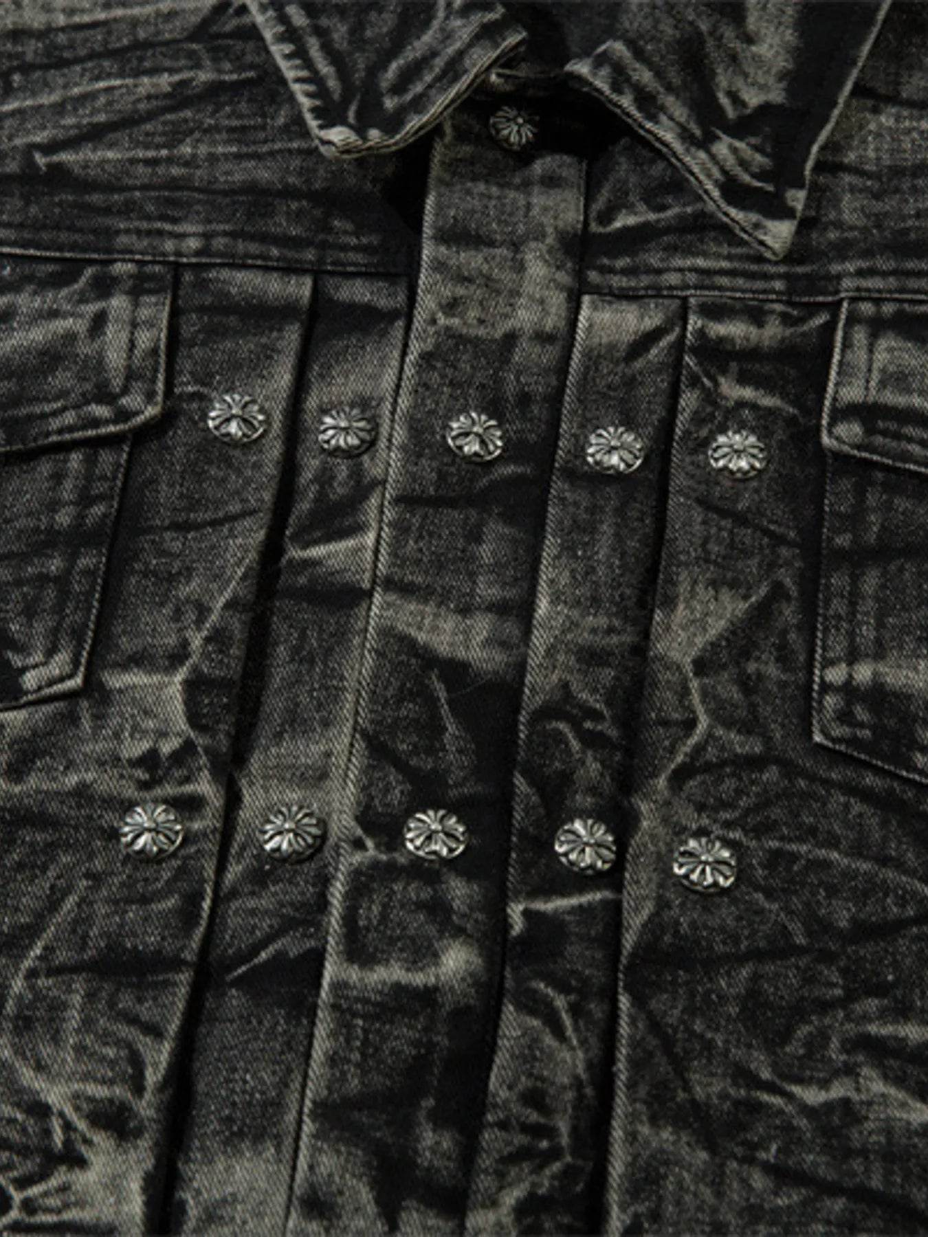 Men's Washed Button Up Denim Jacket - Ultim8 Designs 4 U