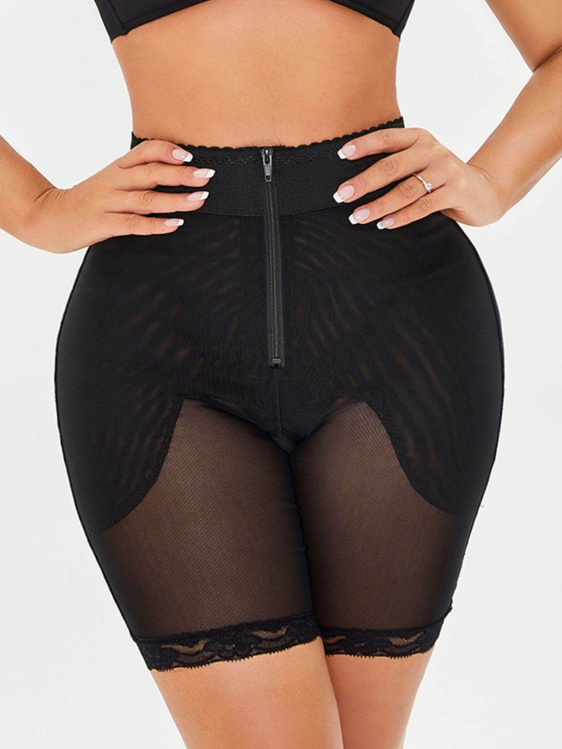 Full Size High-Waisted Lace Trim Shaping Shorts - Ultim8 Designs 4 U