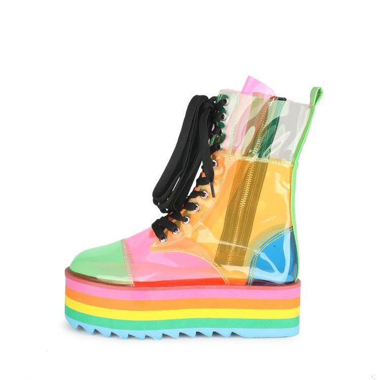 Women's Fashion Shoes With Transparent TPU Leather Stitching - Ultim8 Designs 4 U
