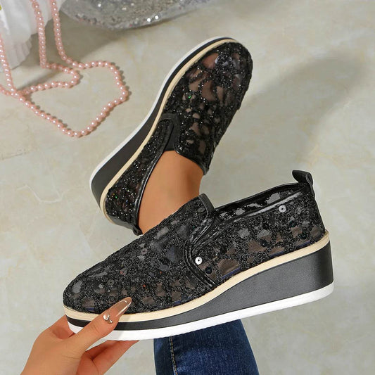 Mesh Platform Wedge Slip-Ons - Ultim8 Designs 4 U