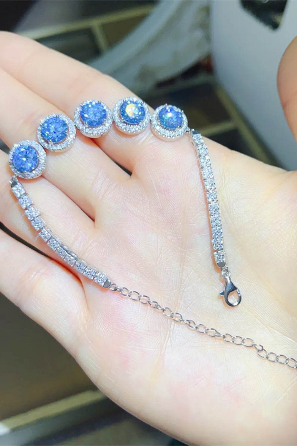 5 Carat Moissanite 925 Sterling Silver Bracelet - Ultim8 Designs 4 U