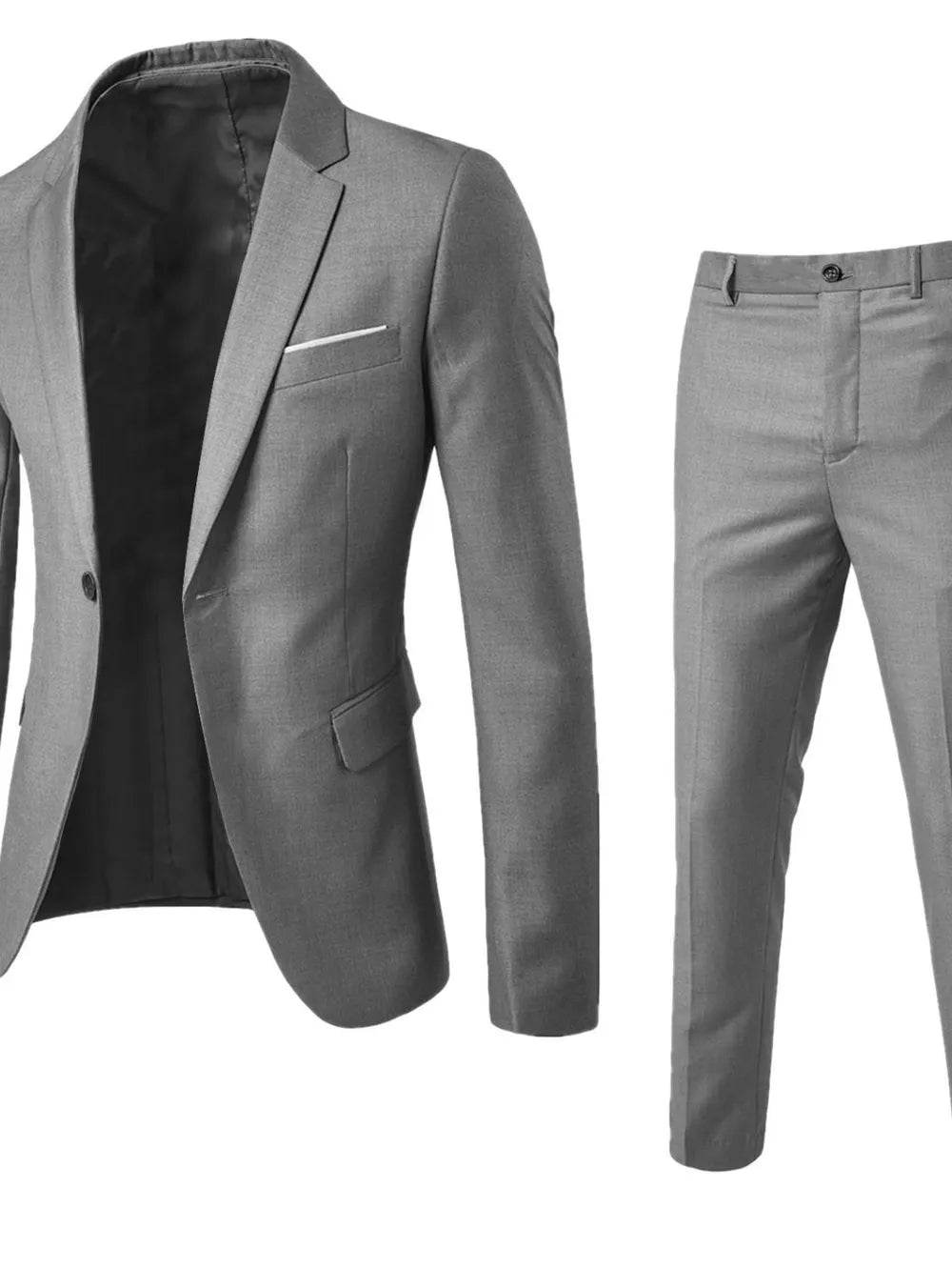 Men's Full Size Slim Fit One Button Top and Pants Two-Piece Blazer Set Plus Size - Ultim8 Designs 4 U